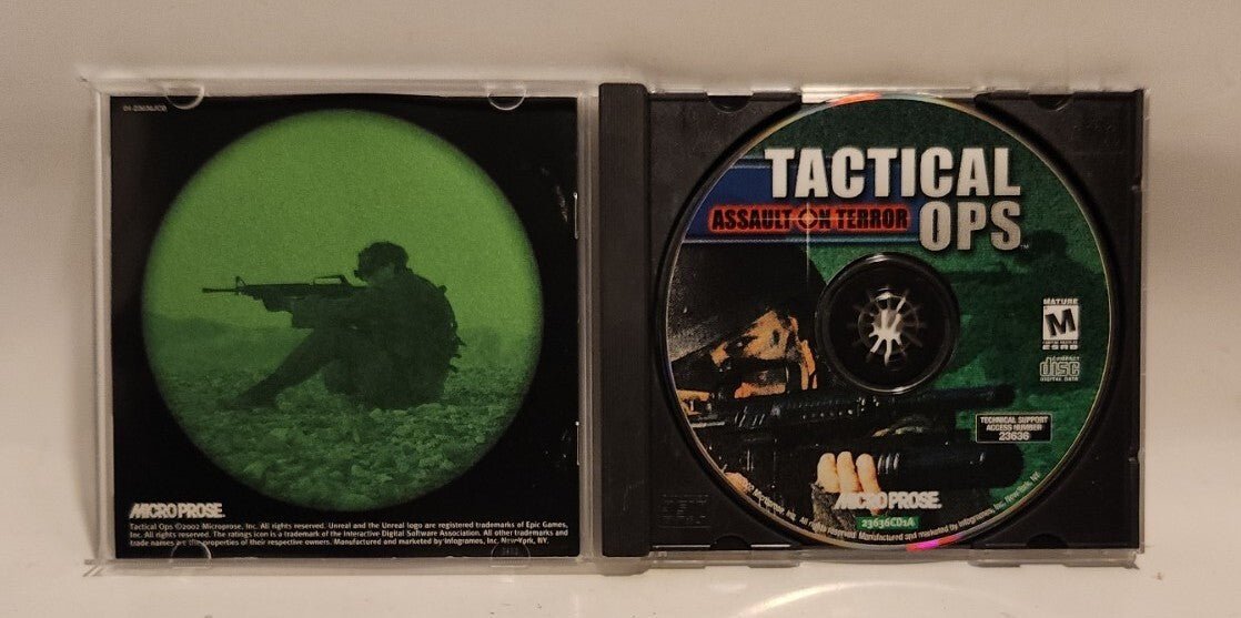 Tactical Ops Assault on Terror CD ROM PC Game Microprose 2002 Rated M - Darktower Media
