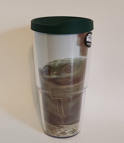 TERVIS “The Child” Baby Yoda Mandalorian Star Wars Tumbler, 24 Oz GREEN LID NEW