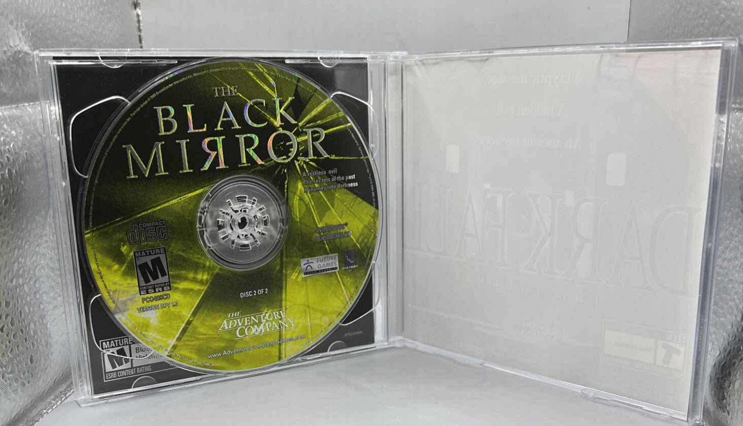 The Black Mirror (PC CD - ROM, 2003, 2 - Disc Set) Adventure Company Scratch Free - Darktower Media