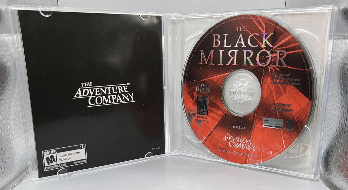 The Black Mirror (PC CD - ROM, 2003, 2 - Disc Set) Adventure Company Scratch Free - Darktower Media