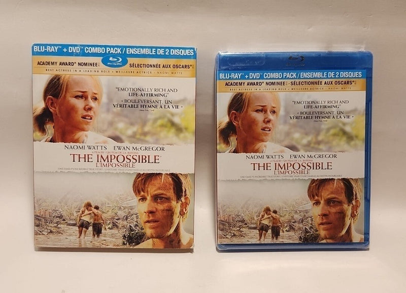 The Impossible (Blu - ray/DVD, 2013, 2 - Disc Set, Canadian) with slipcover Summit - Darktower Media