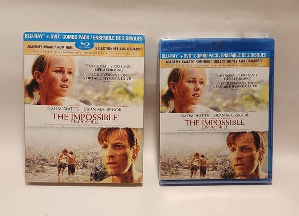 The Impossible (Blu - ray/DVD, 2013, 2 - Disc Set, Canadian) with slipcover Summit - Darktower Media