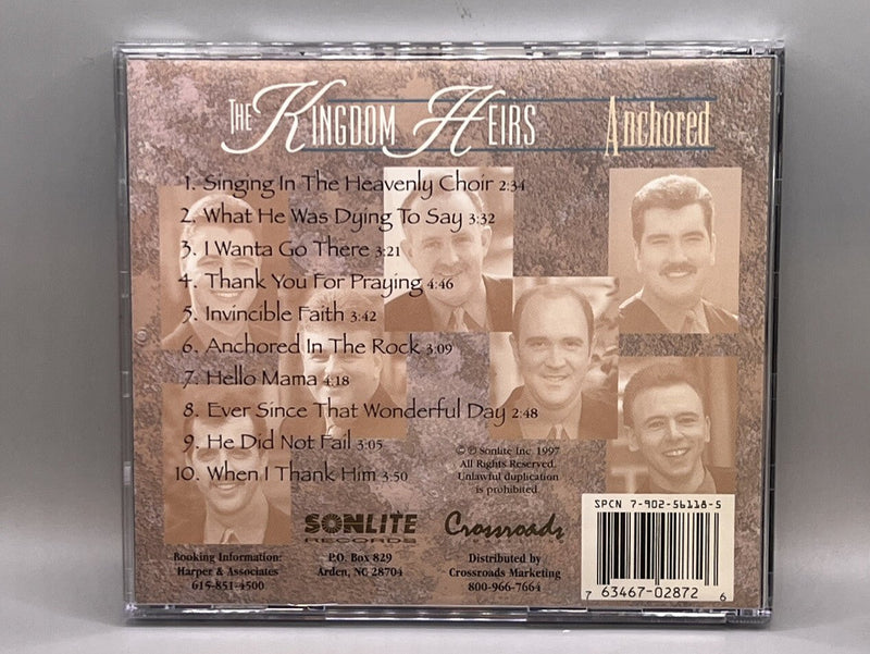 THE KINGDOM HEIRS Anchored (CD, 1997) Southern Gospel Sonlite Recs Scratch Free - Darktower Media