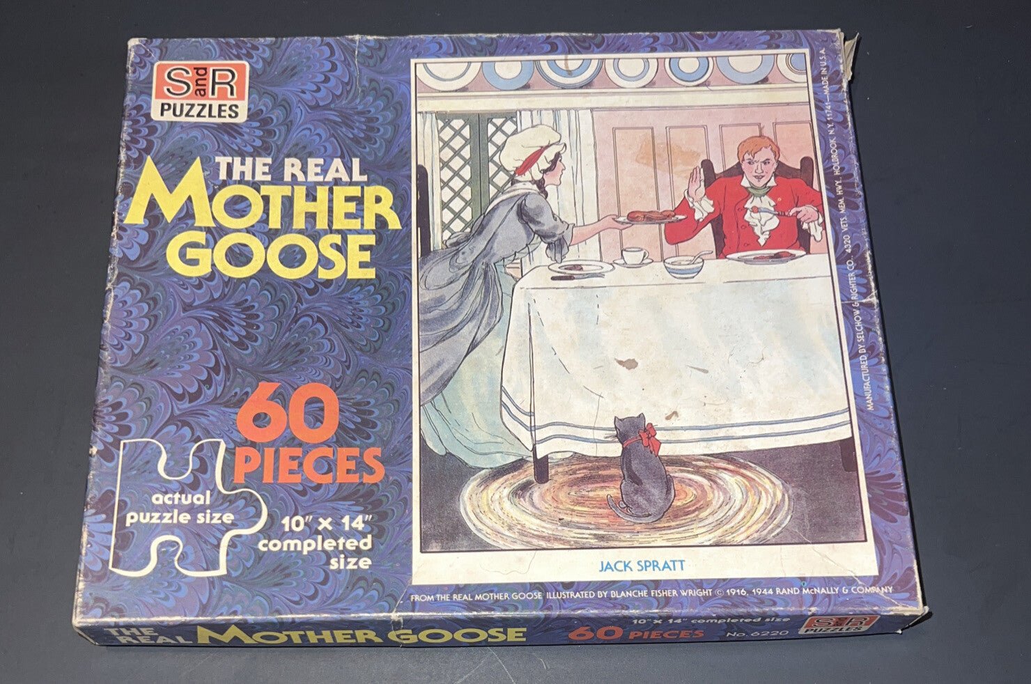 The Real Mother Goose Jack Sprat Puzzle vintage S and R Puzzles 6220 10x14" - Darktower Media