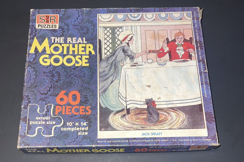 The Real Mother Goose Jack Sprat Puzzle vintage S and R Puzzles 6220 10x14
