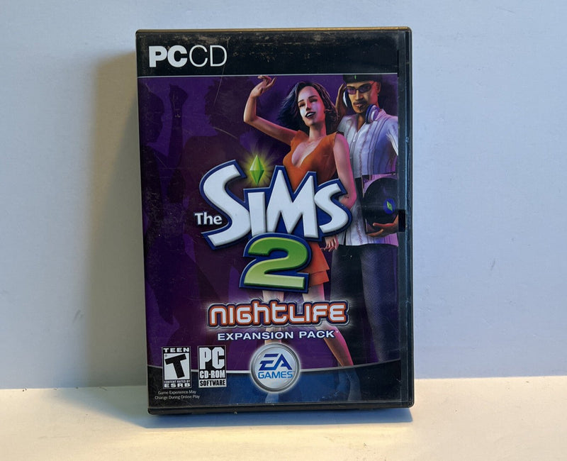 The Sims 2: Nightlife Expansion Pack PC Game 2005 CD - ROM NM Complete w1s3 3019 - Darktower Media