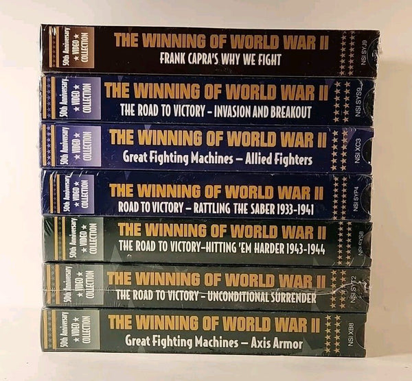 The Winning of World War II VHS Tape 1995. 7 Tape Set Each Factory Sealed - Darktower Media