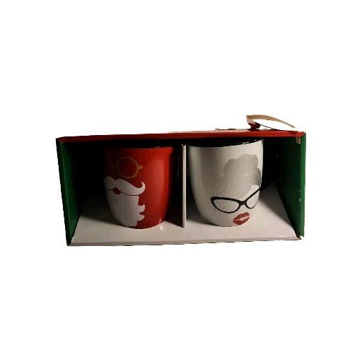 TMD Holdings His Hers Christmas Santa Claus Valentines 2 Coffee Mug Set Mr & Mrs - Darktower Media