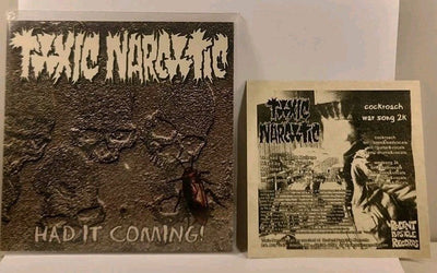 TOXIC NARCOTIC - Cockroach/War Song 2k Blue Splatter Vinyl 45 Unplayed  r45 6