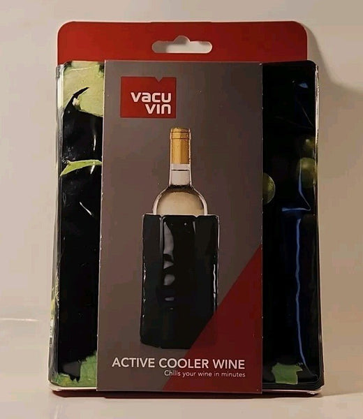 Vacu Vin Active Wine Cooler Cuff Green Grape Motif 0.75 - 1L Bottle Cooling Sleeve - Darktower Media
