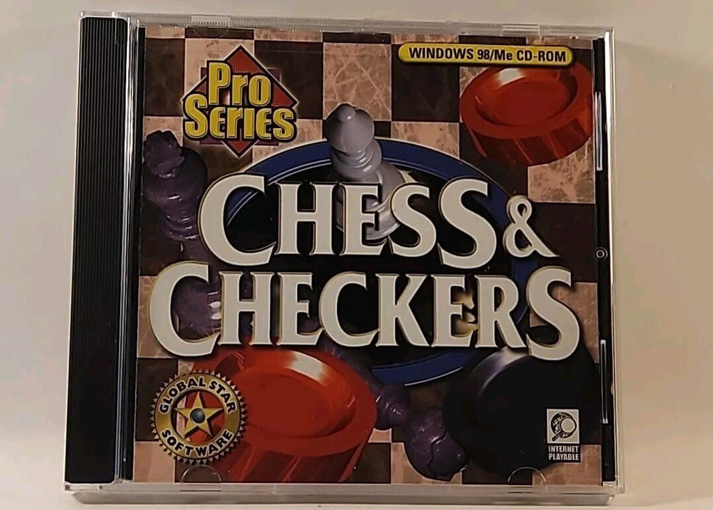 Video Game PC Pro Series Chess & Checkers Windows 98/Me CD - ROM r1s4 486 - Darktower Media