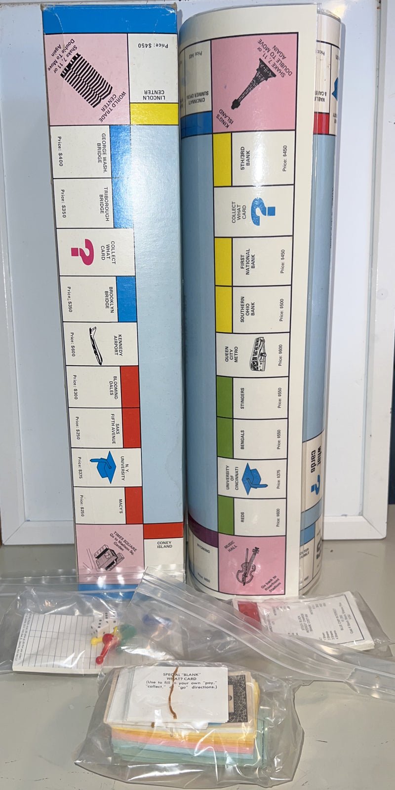 Vintage 1979 Stock Block Board Game Cincinnati Ohio Monopoly - Darktower Media