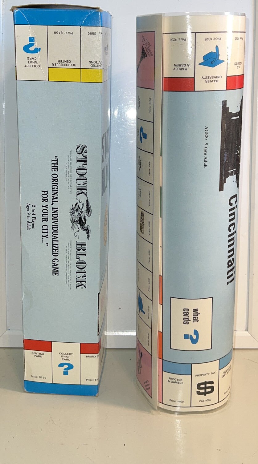 Vintage 1979 Stock Block Board Game Cincinnati Ohio Monopoly - Darktower Media