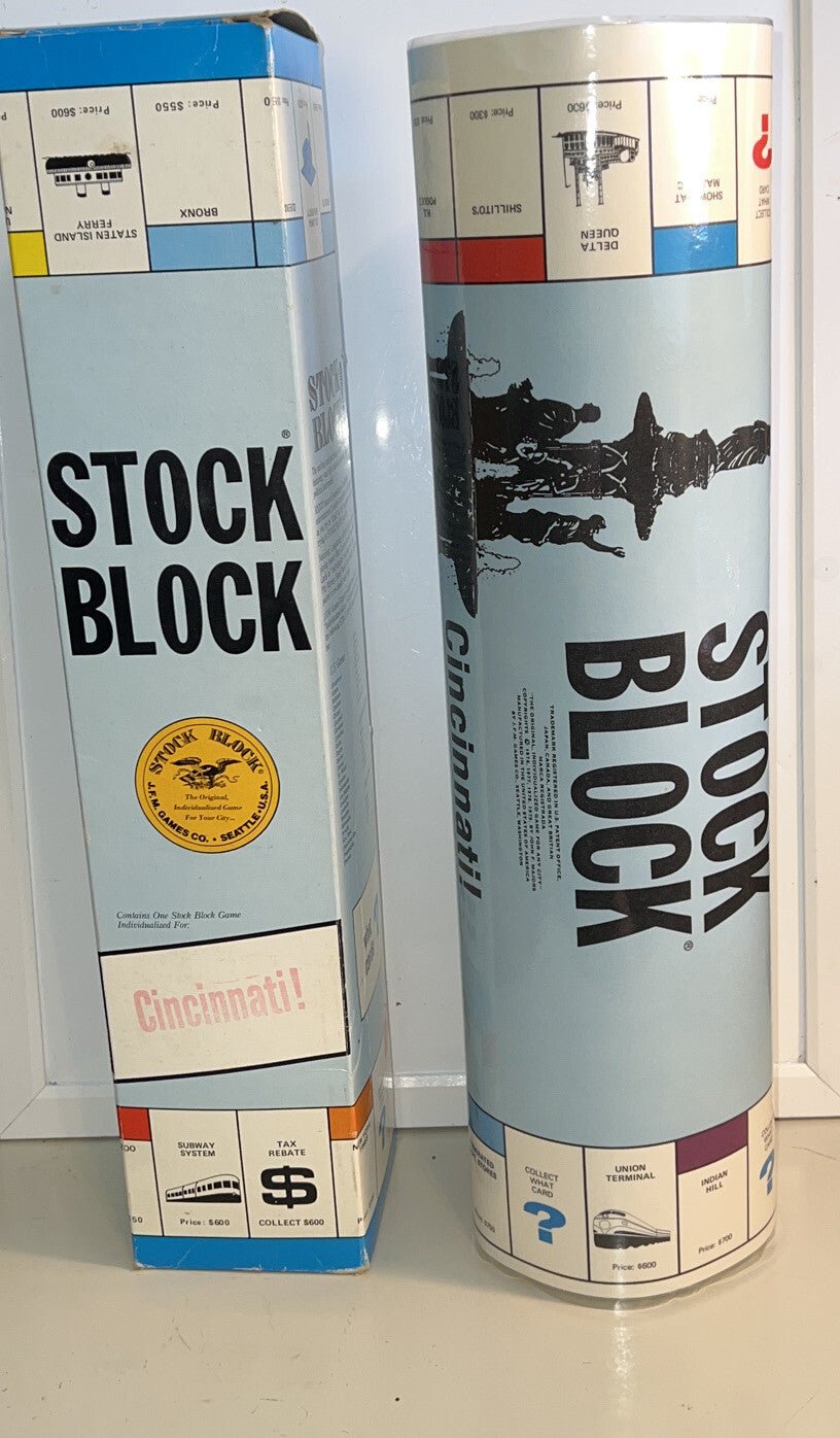 Vintage 1979 Stock Block Board Game Cincinnati Ohio Monopoly - Darktower Media