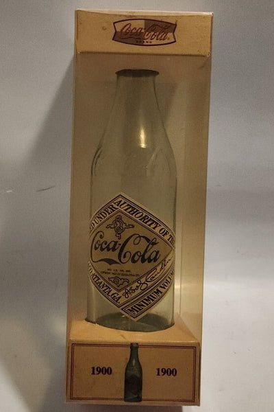 Vintage Coca Cola 1900 Replica Glass Bottle Paper Label 9011-01 NIB