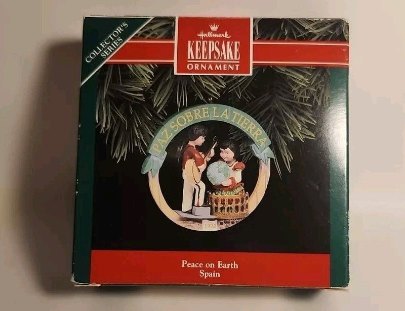 VINTAGE Hallmark Christmas 1992 Peace On Earth Spain Keepsake Ornament NIB - Darktower Media