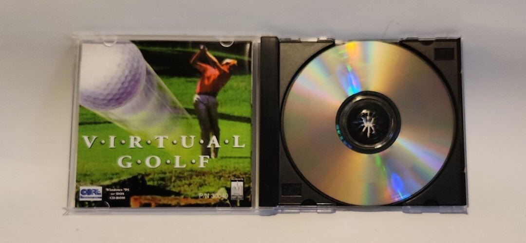 Virtual Golf IBM PC CD Rom 1995 Core Design Golf Game Windows 95 DOS - Darktower Media