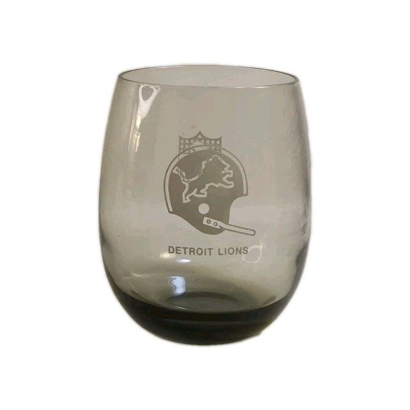 Vtg. - 1973 NFL DETROIT LIONS Smoked 16 oz. Hi - Ball Drinking Glass - 4.25” Tall g105 - Darktower Media