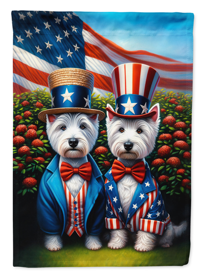 West Highland White Terrier Westie House Flag 28x40 Inches Heavy Duty Polyester