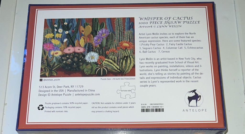 Whisper Of Cactus 1000 Piece Jigsaw Puzzle, Brand New - Sealed Package! - Darktower Media