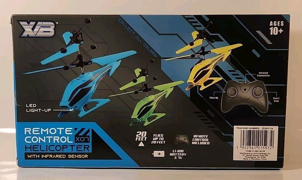 XB Remote Control Helicopter X07 Blue Toy New In Box - Darktower Media