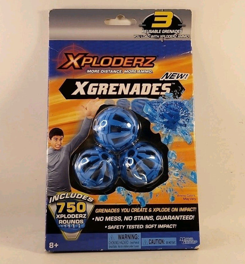 Xploderz XGrenades - 3 Reusable Grenades, 750 Xploderz Rounds - New t001 - Darktower Media